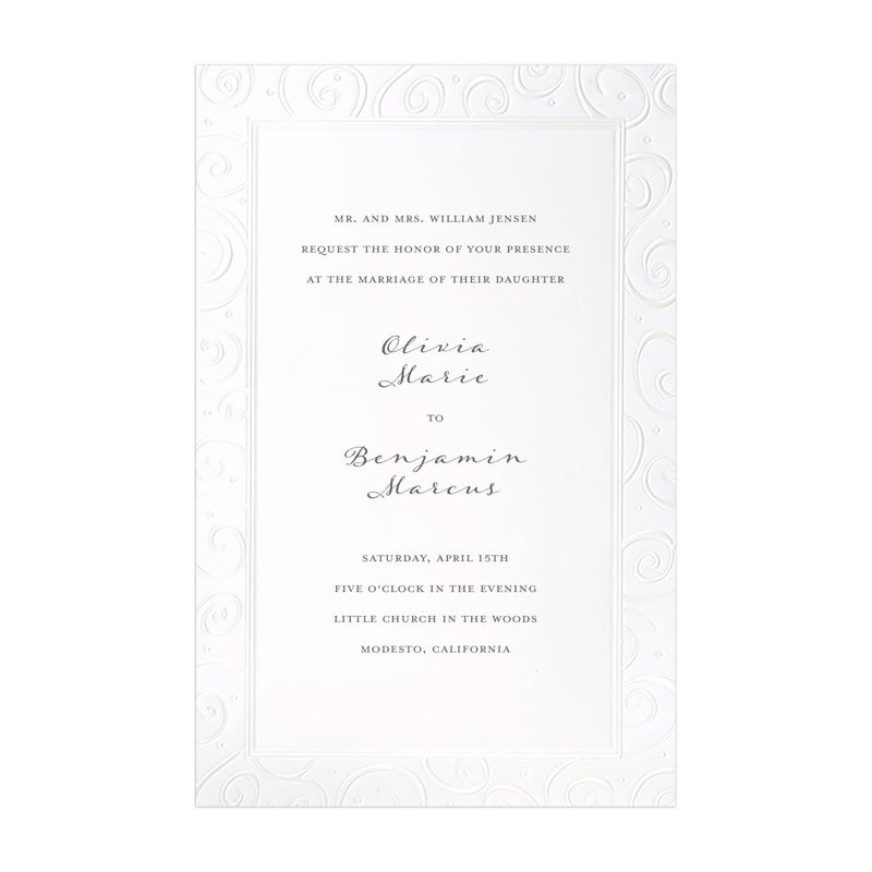 Gartner Studios Pearl Swirl Invitation Kit, Includes Envelopes, 5.5â€ x 8.5â€ Invitations, 5.5â€ x 4.25â€ Response Cards, 50 Count - Image 2